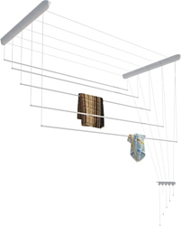 Сушилка для белья Лиана потолочная, пластик белый, 1,6 м (СП-004)