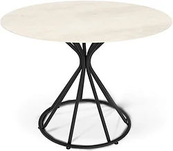 Кухонный стол Sheffilton SHT-TU4-1/TT21-6 90 керамика (черный муар/песчаное облако) Кухонный стол Sheffilton SHT-TU4-1/TT21-6 90 керамика (черный муар/песчаное облако)