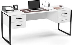 Стол для работы Soma Slava 180x66 (белый/черный)