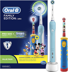 Oral-B Pro 500 Cross Action и Kids D16.513.1U + D10.513K