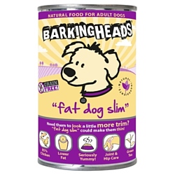 Barking Heads (0.4 кг) 6 шт. Консервы для собак с избыточным весом с курицей Худеющий толстячок, Fat dog slim