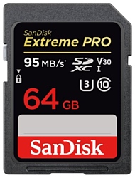 SanDisk Extreme Pro SDXC UHS Class 3 V30 95MB/s 64GB