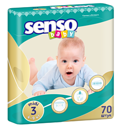 Senso Baby Midi 3 (4-9 кг) 70 шт