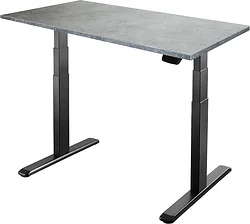 Стол для работы стоя ErgoSmart Unique Ergo Desk 1360x800x36мм (бетон Чикаго светло-сер./черный)