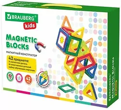 Конструктор Brauberg 663846 Kids Magnetic Big Blocks-42 Конструктор Brauberg 663846 Kids Magnetic Big Blocks-42
