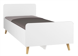 Кровать Премиум Рико 85x204.2x74.5 (белый/дуб сонома)