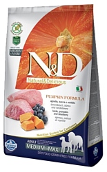 Farmina (2.5 кг) N&D Grain-Free Canine Pumpkin Lamb & Blueberry Adult Medium & Maxi