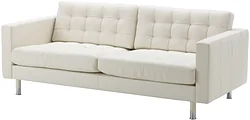 Прямой диван Ikea Ландскруна 192.489.11 (бумстад белый/металл)