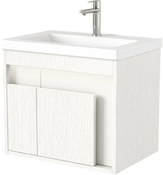 Тумба под умывальник Дабер 016 Тобага/Эридан/Артвин 60 Т16.6Т.0.5_light (с подсветкой, белый древесный)