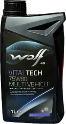 Трансмиссионное масло Wolf VitalTech 75W-80 Multi Vehicle 1л Трансмиссионное масло Wolf VitalTech 75W-80 Multi Vehicle 1л