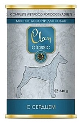 CLAN (0.34 кг) 6 шт. Classic Мясное ассорти с сердцем для взрослых собак