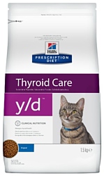 Hill's Prescription Diet Y/D Feline Thryroid Health dry (1.5 кг)