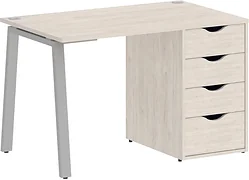 Стол для работы Riva Home Office VR.SP-3-118.4.A Silver (денвер светлый) Стол для работы Riva Home Office VR.SP-3-118.4.A Silver (денвер светлый)