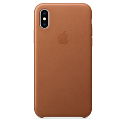 Apple Leather Case для iPhone XS Saddle Brown