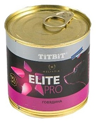 Titbit (0.24 кг) 1 шт. Консервы для собак Elite Pro Говядина