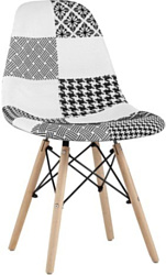 Stool Group Eames DSW (пэчворк черный/белый)