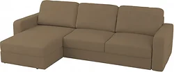 Угловой диван Mio Tesoro Aurora левый (Velutto 03 коричневый)