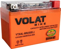 Аккумулятор для мотоцикла VOLAT YTX4L-BS(iGEL) R+ (4Ah) Аккумулятор для мотоцикла VOLAT YTX4L-BS(iGEL) R+ (4Ah)