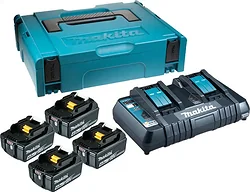 Аккумулятор с зарядным устройством Makita BL1860B + DC18RD (18В/6.0 Ah + 18В)