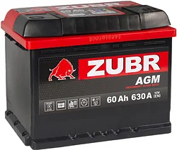 Автомобильный аккумулятор Zubr AGM R+ (60Ah) Автомобильный аккумулятор Zubr AGM R+ (60Ah)