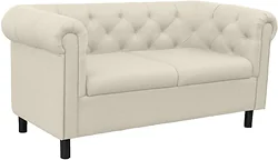 Прямой диван Brioli Винчестер двухместный (J1/кремовый)