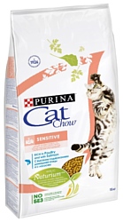 CAT CHOW Sensitive с лососем и рисом (15 кг)