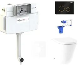 Унитаз Lavinia Boho Relfix Biore 5 в 1 87551046 (черный/золотистый пластик)