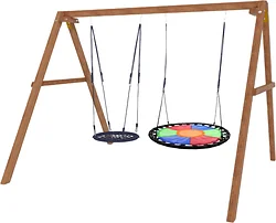 Детский спортивный комплекс Капризун Деревянные с гнездом Свиби и гнездом 60 Р911-50