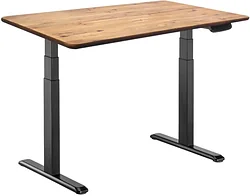 Стол для работы стоя ErgoSmart Wooden Ergo Desk Prime 1300х750х27 мм (прямой край, дуб натуральный/черный)