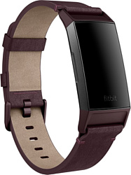 Fitbit кожаный для Fitbit Charge 3 (S, plum)