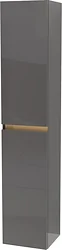 Шкаф-пенал ЗОВ Лира 150 LP150MWFMLGVG (грифель глянец)