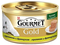Gourmet (0.085 кг) 24 шт. Gold Кусочки в паштете"Террин" с кроликом по-французски
