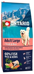 Ontario (12 кг) Adult Large 7 Fish & Rice