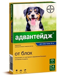 Bayer Адвантейдж для собак более 25кг (4 пипетки)