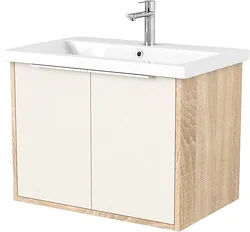 Тумба под умывальник Дабер 018 Cersanit Como 70 Т18.7С.0.18Б (бежевый/дуб бардолино/ручка белая)