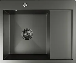 Кухонная мойка Mixline Pro 552926 (черный графит, с сифоном) Кухонная мойка Mixline Pro 552926 (черный графит, с сифоном)