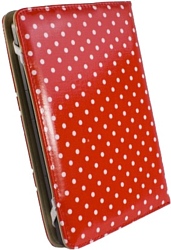 Tuff-Luv Book Style Slim fabric case for Amazon Kindle Red (A1_60)