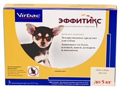 Virbac Эффитикс капли для собак до 5 кг