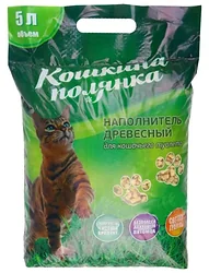 Наполнитель Кошкина Полянка Древесный 5л/3кг