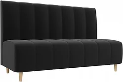 Прямой диван Лига диванов Ральф 241 104144 (микровельвет, черный)