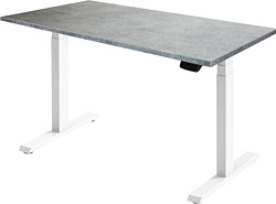 ErgoSmart Ergo Desk Pro 1380x800x18 мм (бетон чикаго светло-серый/белый)