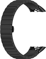 Браслет Rumi Snake металлический блочный для Huawei Band 6 / Honor Band 6 (черный)