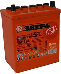 Автомобильный аккумулятор Зверь Азия 6СТ-38 (38Ah)