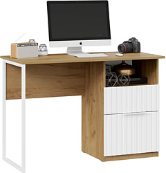 Стол для работы Трия Хилтон тип 1 (дуб крафт золотой/белый матовый) Стол для работы Трия Хилтон тип 1 (дуб крафт золотой/белый матовый)