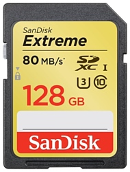 Sandisk Extreme SDXC UHS Class 3 80MB/s 128GB