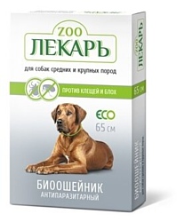 ECO ZooЛекарь ошейник от блох и клещей Био для собак и щенков
