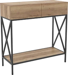 Консольный стол Hype Mebel Лесс 80x40 (черный/дуб галифакс натуральный) Консольный стол Hype Mebel Лесс 80x40 (черный/дуб галифакс натуральный)