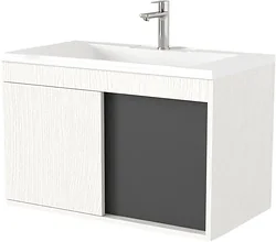 Тумба под умывальник Дабер 014 70 Т14.7.0.20 (белый древесный/серый)