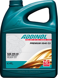 Addinol Premium 0540 C3 5W-40 4л