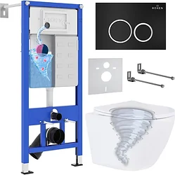 Унитаз Roxen Antares Tornado в комплекте с инсталляцией StounFix Dual Fresh 6 в 1 968339 (кнопка: черный матовый) Унитаз Roxen Antares Tornado в комплекте с инсталляцией StounFix Dual Fresh 6 в 1 968339 (кнопка: черный матовый)